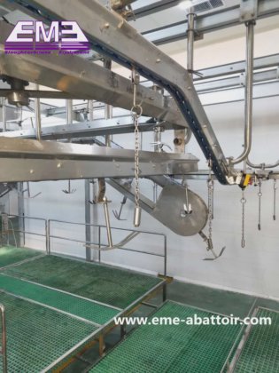 ハラール羊屠殺場 完全屠殺設備ライン イスラム式屠殺設備 垂直肉体処理搬送機