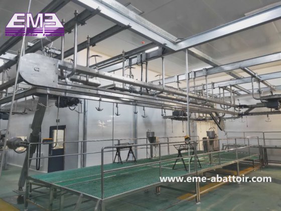 ハラール羊屠殺場 完全屠殺設備ライン イスラム式屠殺設備 垂直肉体処理搬送機