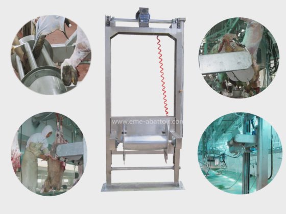 高品质 300 头/小时气动拉皮机 屠宰场机械 屠宰场山羊屠宰设备