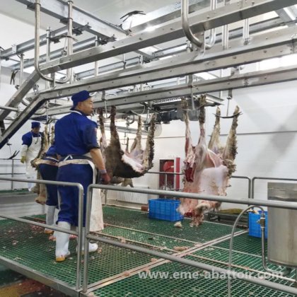 安価なヤギ屠殺機価格、肉体自動搬送レール屠殺設備供給者