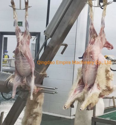 用于肉类制备的快速气动绵羊拉皮清真屠宰机
