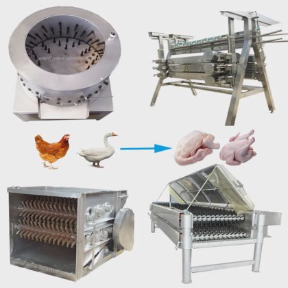 ターンキープロジェクト 高生産性 鶏肉屠殺場用 鶏の解体機械