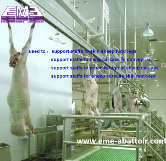 羊屠殺場プラットフォーム後脚皮剥ぎプラットフォームヤギ子羊屠殺機械