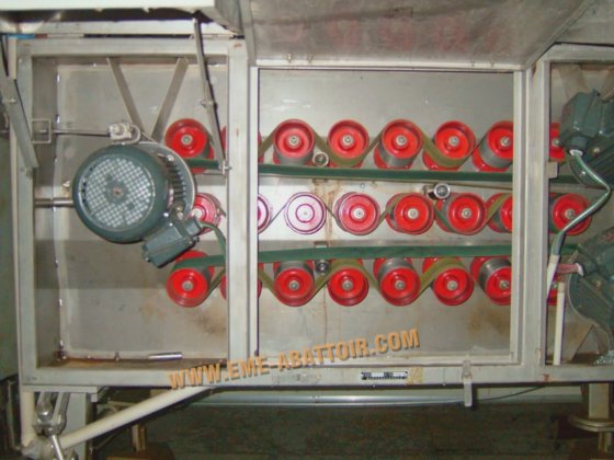 垂直型キャッカス細かい羽毛取り機 鶏肉加工設備用の食肉処理場