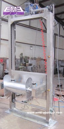 100 只羊/小时 自动立式拉皮机 屠宰场设备 牲口屠宰过程