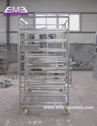 用于牲畜肉类转运的多层推车式屠宰设备