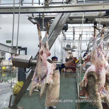 中国製の新型工場生産羊屠殺機器、ヤギ農場設備、羊皮剥ぎ機械