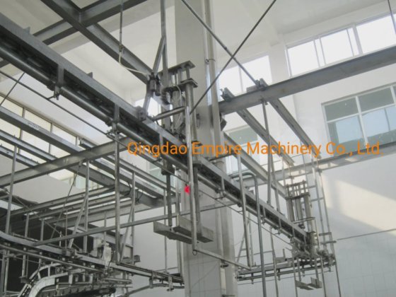 豚屠殺場用自動荷降ろし機械