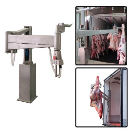 用于牛羊肉猪肉屠宰线的液压装载机械臂屠宰设备