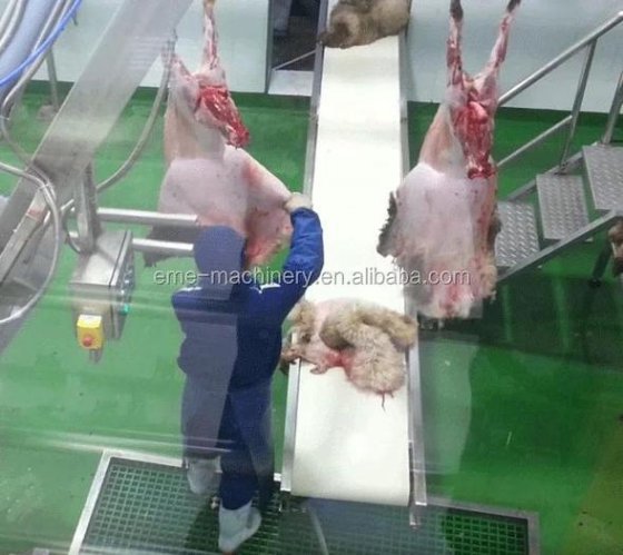 羊屠殺場設備機械タイプ空気圧傾斜型空気圧羊ヤギ皮引き器