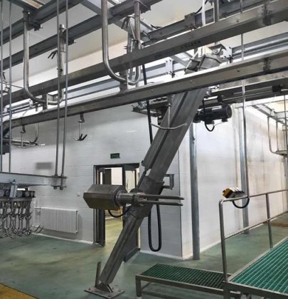 羊屠殺場設備機械タイプ空気圧傾斜型空気圧羊ヤギ皮引き器