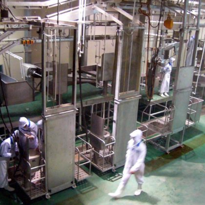 牛屠宰场屠宰设备操作胴体处理牛肉加工机械升降机