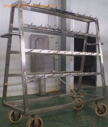 用于屠宰场设备的头部和红色内脏传送台车肉类加工机