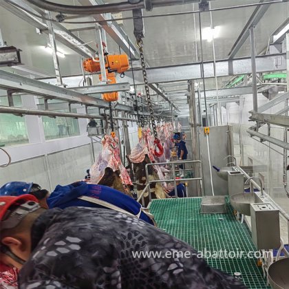 牛肉処理機械用の牛屠殺機、屠殺場用の肉体手動搬送レール、牛屠殺機器