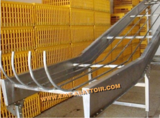 家禽加工设备 活禽笼滑槽屠宰设备