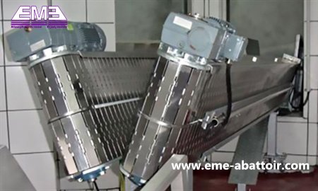 羊やヤギの拘束用ナイロンベルト搬送機、家畜屠殺機、食肉処理設備