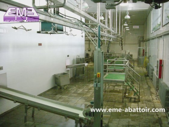 羊皮ベルトコンベヤー機械、ヤギ肉処理ライン用の屠殺設備