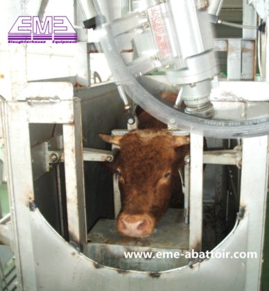 用于牛屠宰场设备的牛屠宰线气动骏马屠宰机