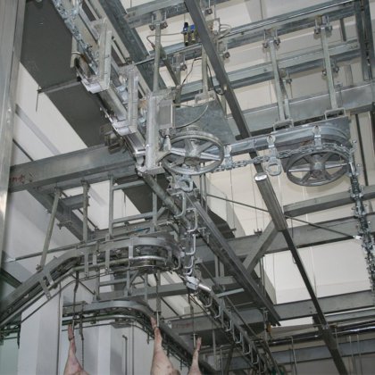 厂价交钥匙工程用于屠宰场机械的手动轨道制动器屠宰设备