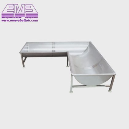 ハラール牛肉屠殺場の設備と牛肉の血液収集ボックス