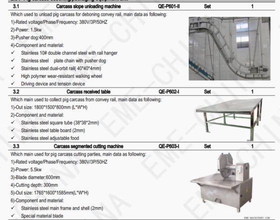 每小时 3000 只家禽项目屠宰场布局和设备