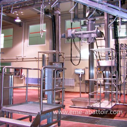 農場の屠殺場用皮剥ぎエレベーター牛肉処理機械