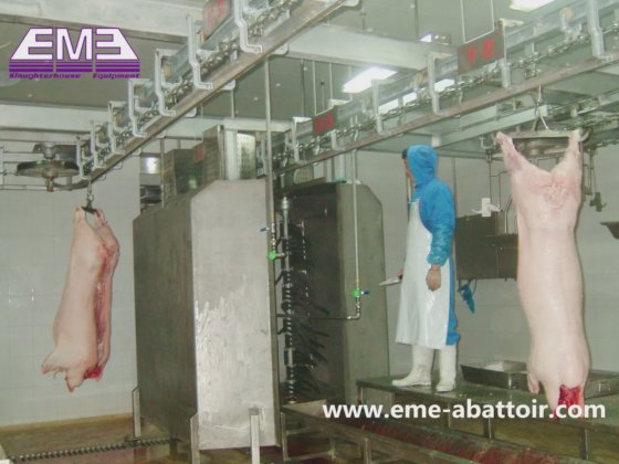 380V 豚の胴体乾燥機 家畜屠殺設備 自動吹き出し制御システム付き光電センサー