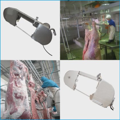 牛屠殺場設備 牛肉処理場 牛の屠殺機 牛の半分に切るためののこぎり
