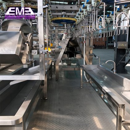 日处理 5000 只家禽的农场钢结构建筑屠宰场屠宰房及屠宰设备布局图纸