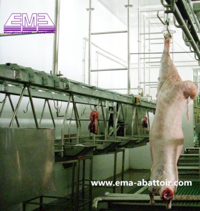 ステンレス鋼吊り型白赤内臓同期検疫搬送機屠殺場設備