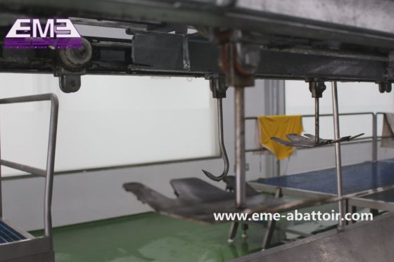 ステンレス鋼吊り型白赤内臓同期検疫搬送機屠殺場設備