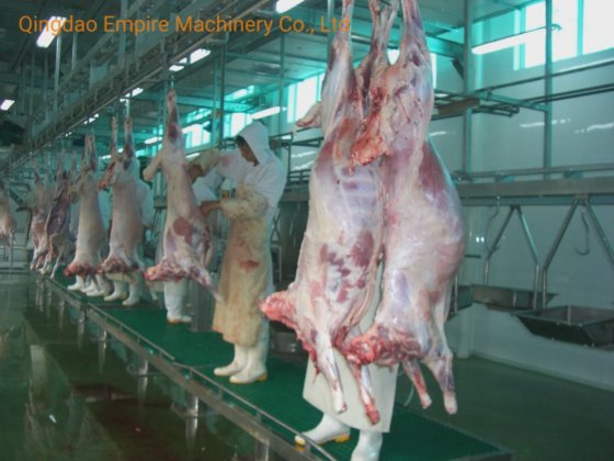 用于羊屠宰场羊肉加工生产线的后腿剥皮平台屠宰设备