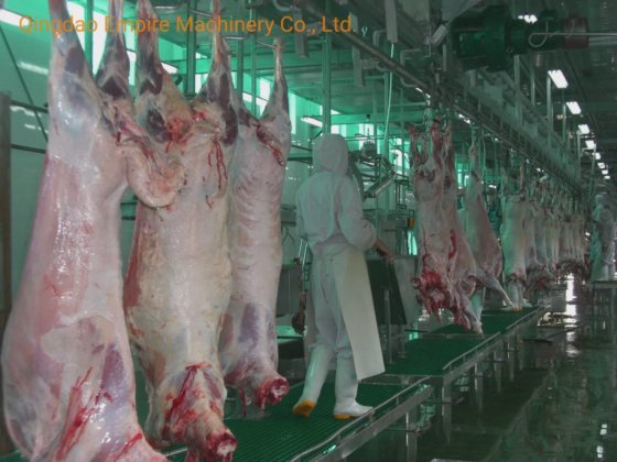 用于羊屠宰场羊肉加工生产线的后腿剥皮平台屠宰设备