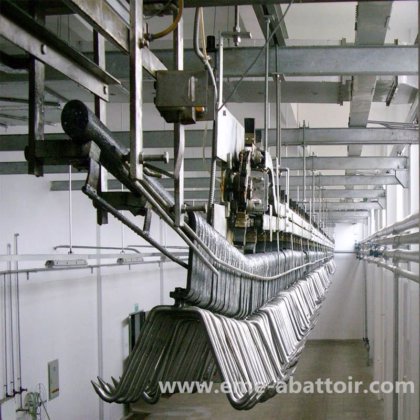 牛屠宰机械用的牛放血卸扣和循环导轨