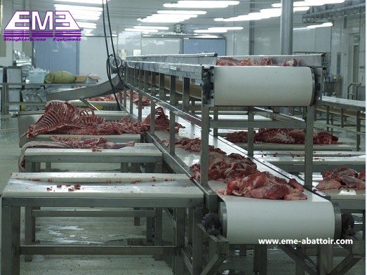 聚乙烯传送带提升系统 包装肉类生产线屠宰设备