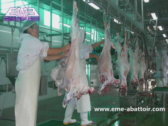 用于屠宰场的绵羊自动输送轨道式屠宰场设备 山羊加工生产线