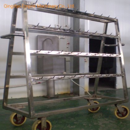 用于屠宰场设备的耐用头部和红色内脏转移车