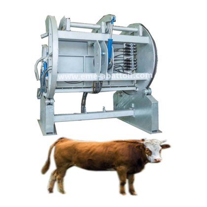 新型素材の生きた牛儀式ハラール殺戮ボックス牛屠殺場設備