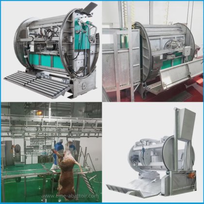 生牛イスラム教徒ハラール殺戮ボックスハラール牛屠殺場肉加工