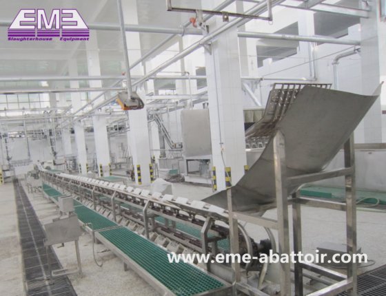 猪屠宰场设计胴体预剥皮自动输送机 羊屠宰场机器