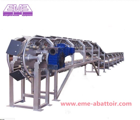 猪屠宰场设计胴体预剥皮自动输送机 羊屠宰场机器