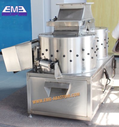 小規模食肉処理場における鶏、アヒル、ガチョウ、ウズラ用の広く使用されている家禽羽毛抜き機械