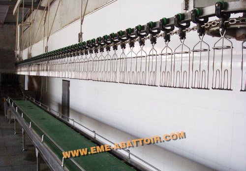 PVC製の鶏用飼育ケージベルトコンベヤー機器、鶏のための屠殺設備