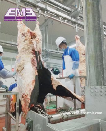 屠宰场机械 自动牛皮液压拉皮机 牛屠宰设备