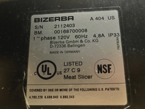 Bizerba Meat Slicer A404 DIGITAL