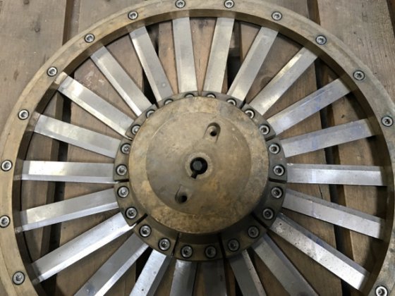 Slice wheel for Urschel OV slicer in Hobro, Denmark