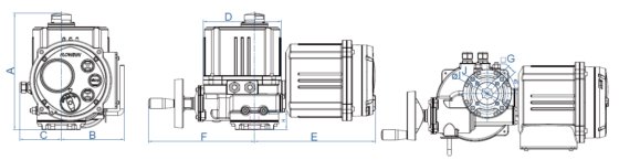 EOH10シリーズメカトロニクスタイプS5クォーターターンエレクトリックアクチュエータ