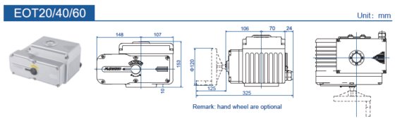 EOT20-60系列基本型紧凑型四分之一转弯电动推杆