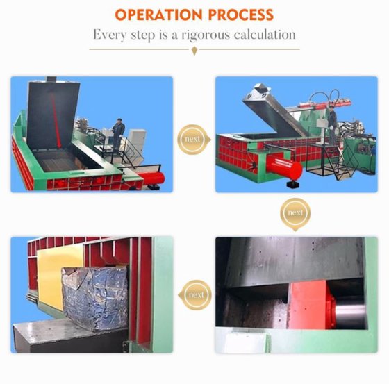 強力なスクラップベーラーカープレス梱包機スクラップベーラー
