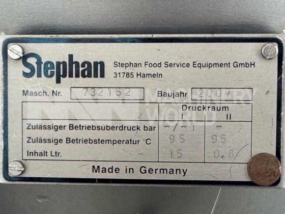 2007 STEPHAN 通用垂直切割过程混合机